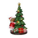Lumineo 27cm Polyresin Christmas Tree Ornament