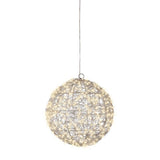 Lumineo 28cm Warm White LED Lit Metal Frame Ball Decoration