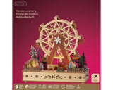 Lumineo 28cm Wooden Christmas Carousel LED Scene