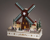 Lumineo 29.5cm LED Wooden Windmill Silhouette - 489614