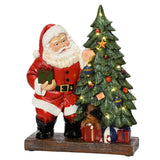 Lumineo 29cm Micro LED Polyresin Santa Ornament