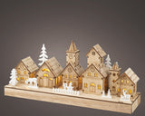 Lumineo 30cm LED Wooden Christmas Town Silhouette - 487754