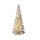 Lumineo 32cm Silver Micro LED Glass Tree