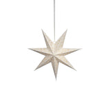 Lumineo 38cm LED Paper Star Hanging Decoration - White - Warm White - 489426