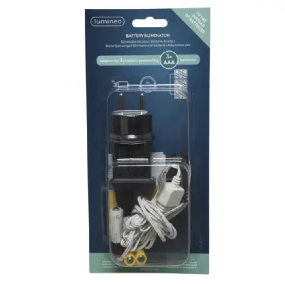 Lumineo 4.5V Battery Eliminator for 3 x 3AAA Indoor Items
