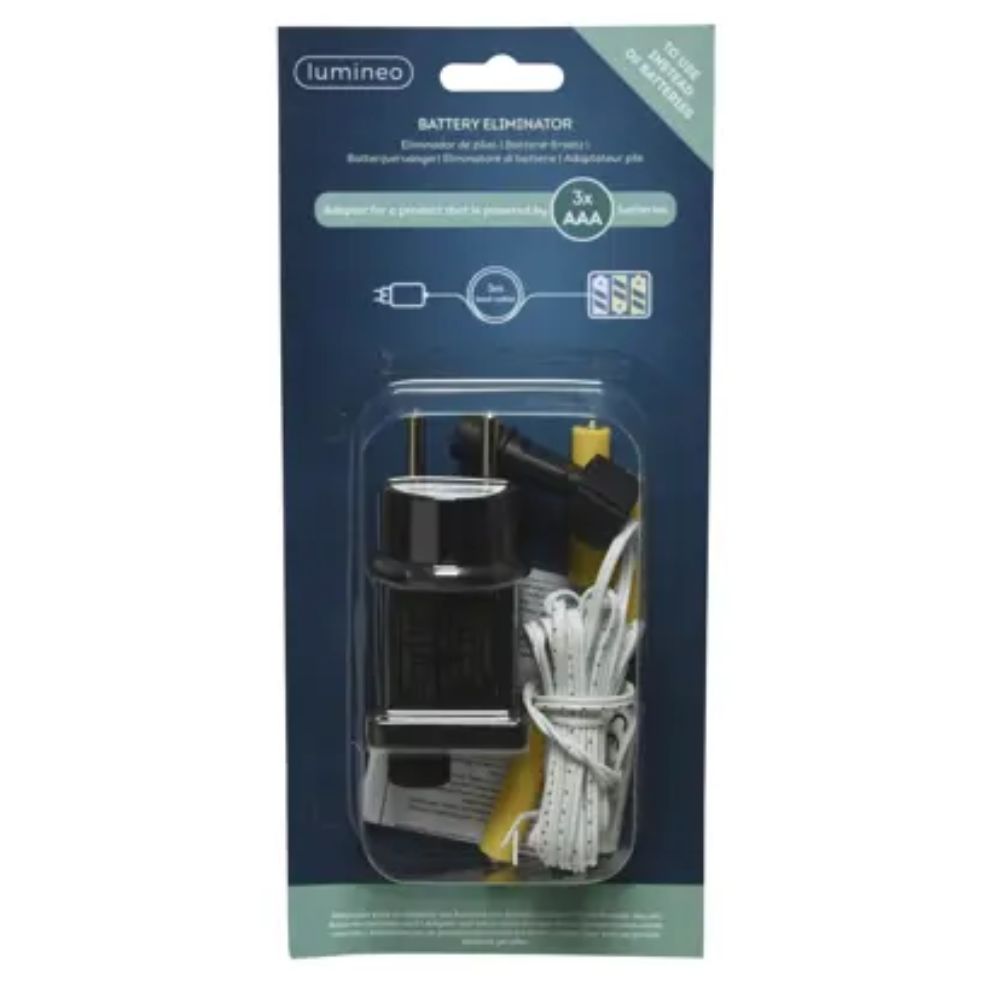 Lumineo 4.5V Battery Eliminator for a 3xAAA Indoor Item