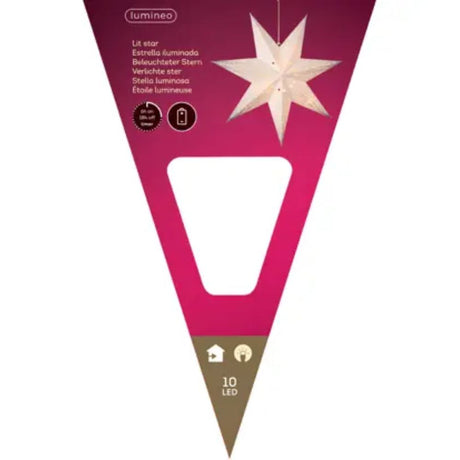 Lumineo 40cm LED Paper Christmas Star