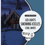 Lumineo 480 Cool White LED Snowing Effect Icicle Lights (11.8m)