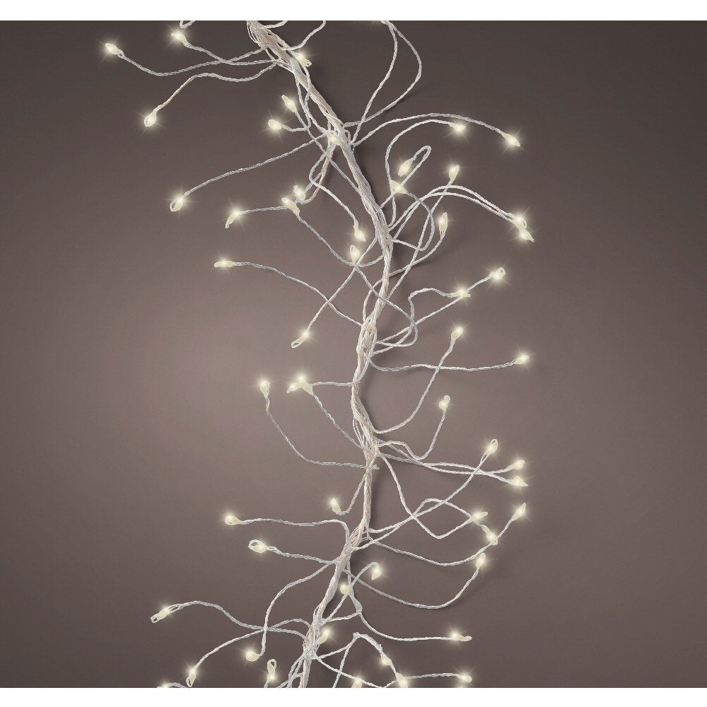 Lumineo 480 Warm White LED Cluster Micro Wire Lights (3m) - Silver Cable