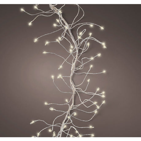 Lumineo 480 Warm White LED Cluster Micro Wire Lights (3m) - Silver Cable