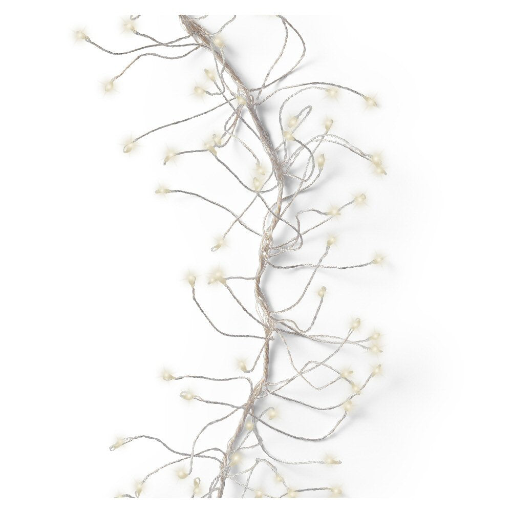 Lumineo 480 Warm White LED Cluster Micro Wire Lights (3m) - Silver Cable
