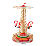 Lumineo 49cm Christmas Village Parachute Ride Fair Scene