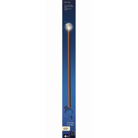 Lumineo 58cm Rust Battery Operated LED Globe Stake Light