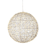 Lumineo 58cm Warm White LED Lit Metal Frame Ball Decoration
