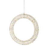 Lumineo 58cm Warm White LED Lit Metal Frame Wreath Decoration