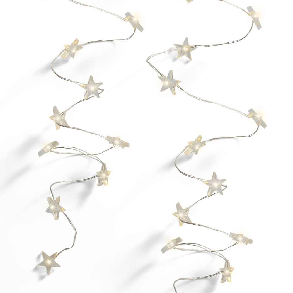 Lumineo 60 Warm White Micro LED Battery Star String Lights (3m)