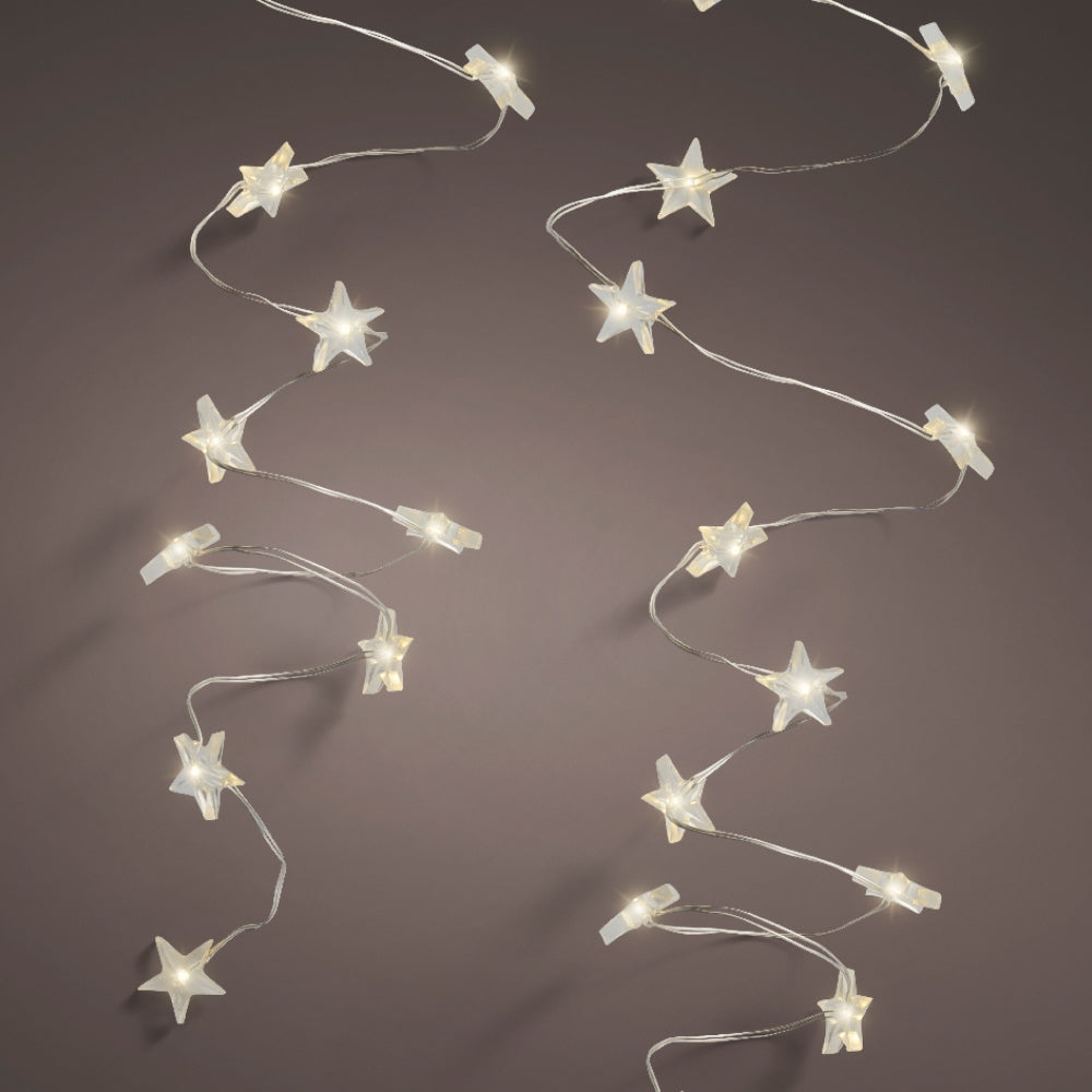 Lumineo 60 Warm White Micro LED Battery Star String Lights (3m)