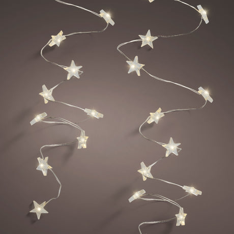 Lumineo 60 Warm White Micro LED Battery Star String Lights (3m)