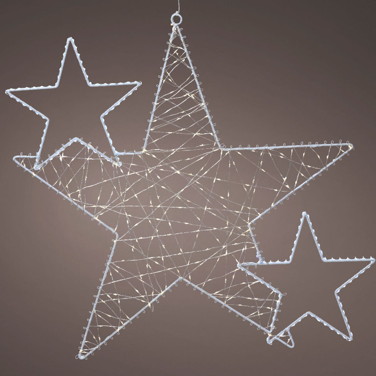 Lumineo 60cm Star Metal Frame Light with Micro LEDs