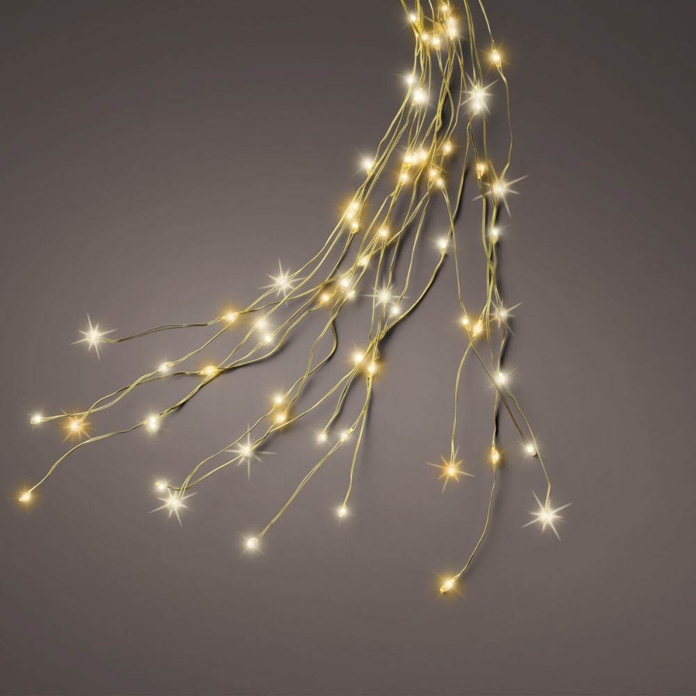 Lumineo 672 LED Classic White Tree Lights Flashing Christmas String Lights