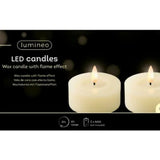 Lumineo 6cm White LED Tealights (set of 2)