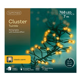 Lumineo 768 Classic Warm LED Twinkle Effect Cluster Lights (7m)