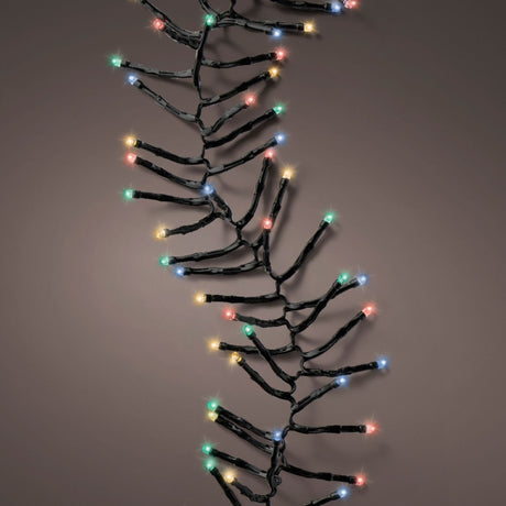 Lumineo 768 Soft Multi-Coloured LED Twinkle Effect Cluster Lights (7m)