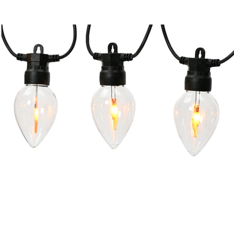 Lumineo 8 LED Flame Effect Garden Party Lights