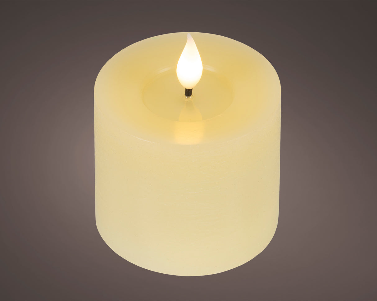 Lumineo 9.5cm LED Realistic Wax Candle - Warm White - Cream - 480448