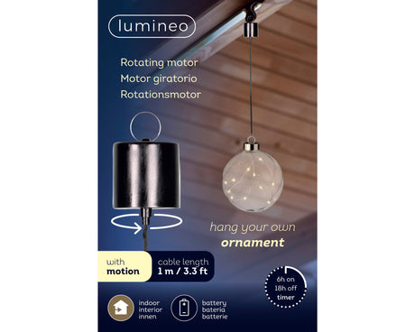 Lumineo 9cm Hanging Rotating Motor Adpater - Black - 481716