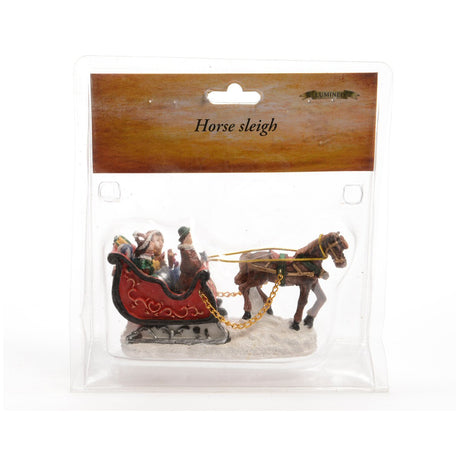Lumineo Christmas Village 12cm Horse Sleigh Ride