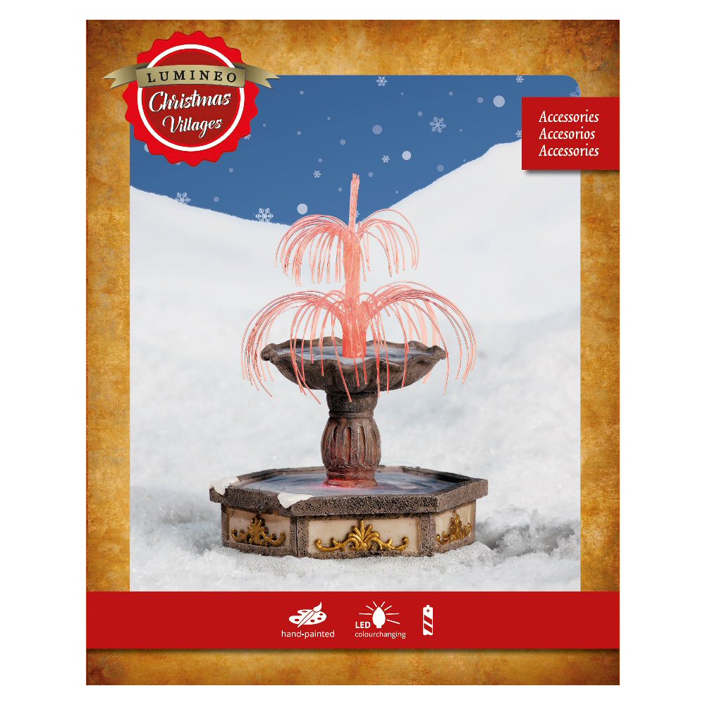Lumineo Christmas Village 16cm LED Fountain