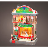 Lumineo 29cm LED Toys Shop Christmas Village Building