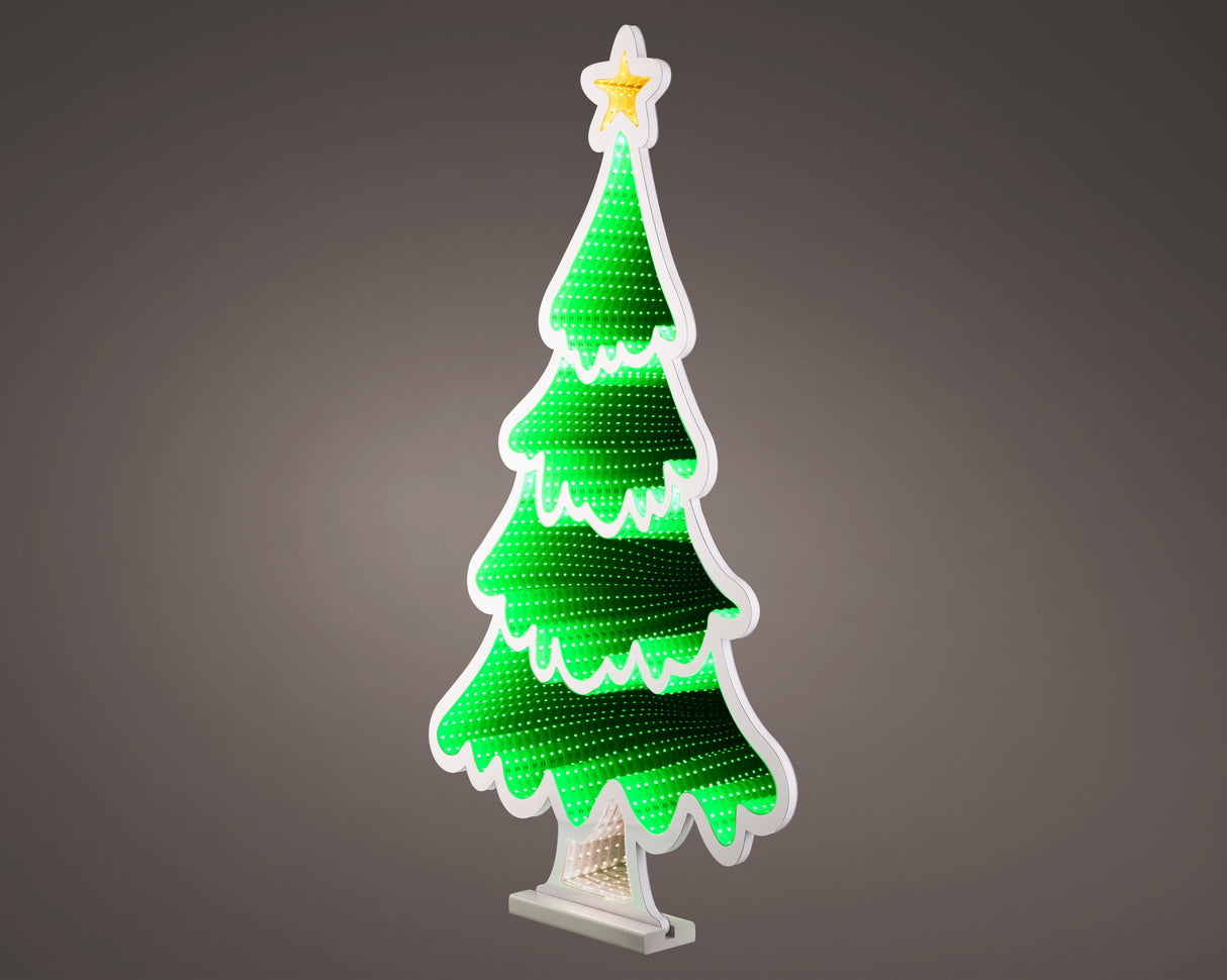 Lumineo 40cm LED Lit Infinity Tree Decoration - Green