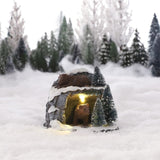 Luville 10cm Christmas Village Bear Cave Scene -  Battery Operated