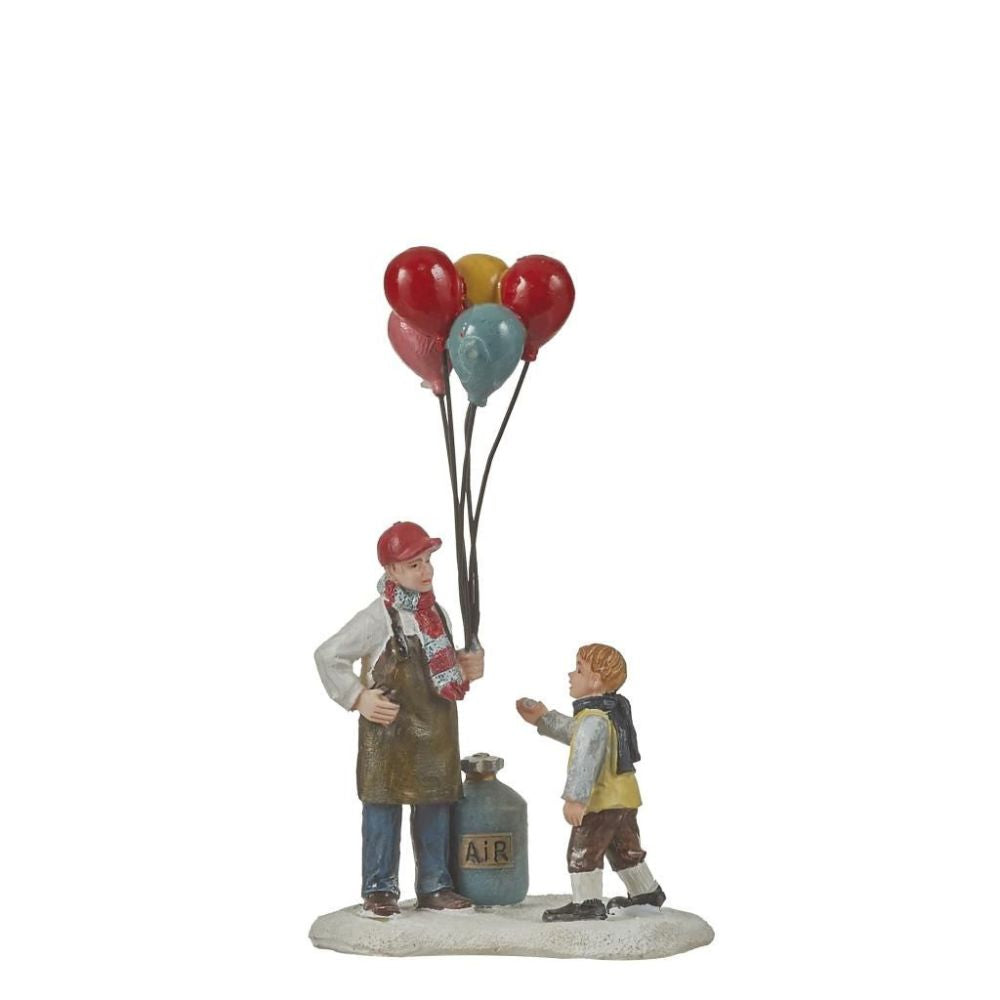 Luville 12cm Christmas Village Figures Fair Ground Balloons