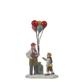 Luville 12cm Christmas Village Figures Fair Ground Balloons