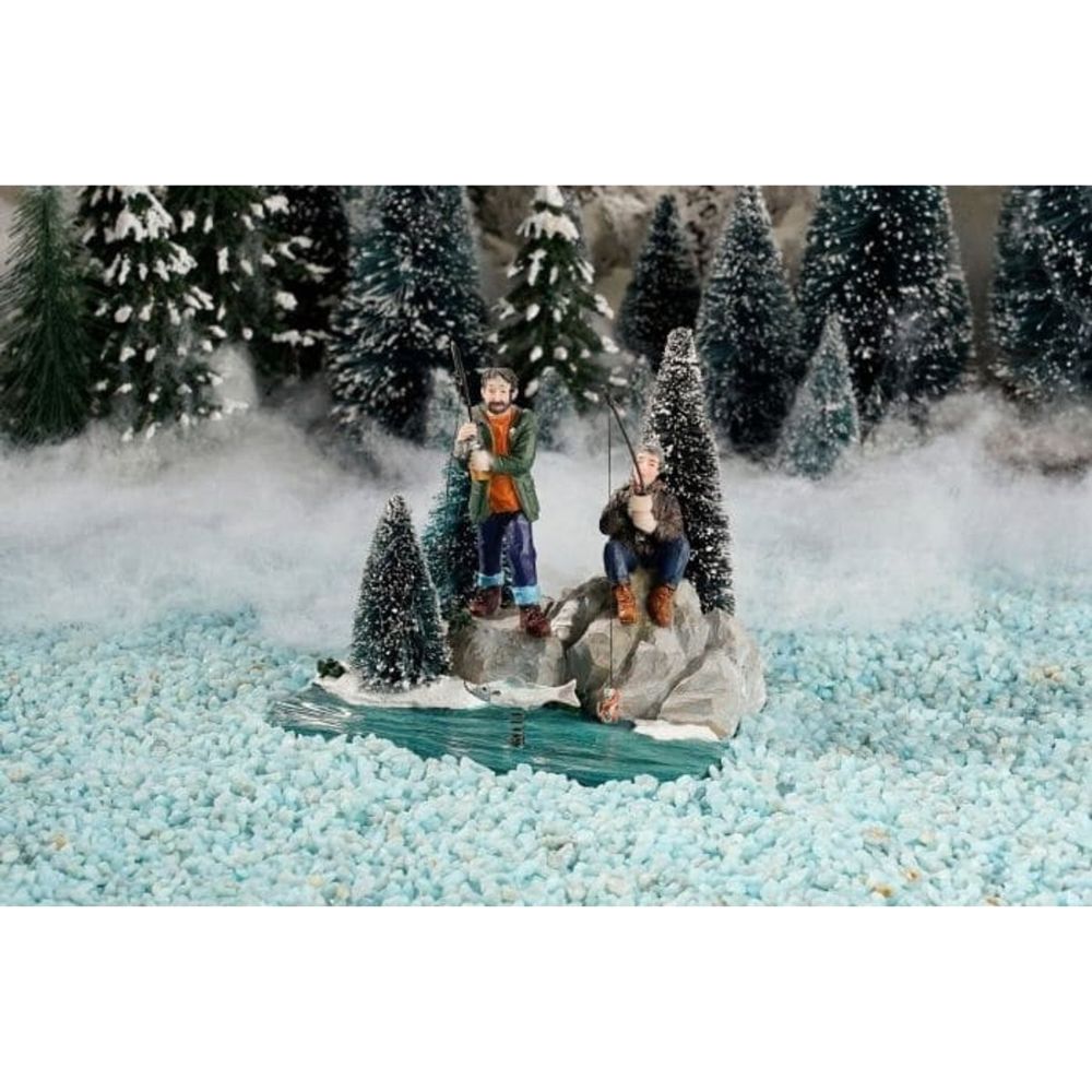 Luville Collectables 12cm Christmas Village Fishing Friends