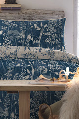 J Rosenthal Super King Blue Rohan Foliage Print Duvet Cover Set