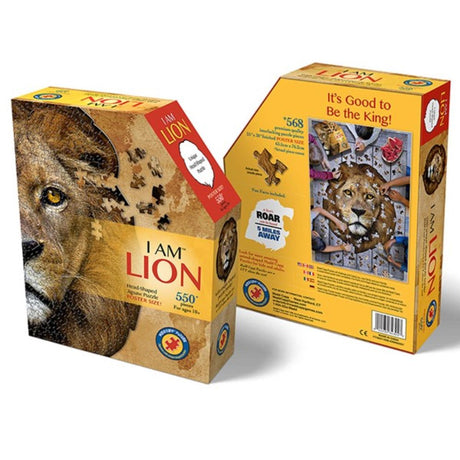 Madd Capp I Am Lion, Animal Shaped 550 Piece Jigsaw Puzzle