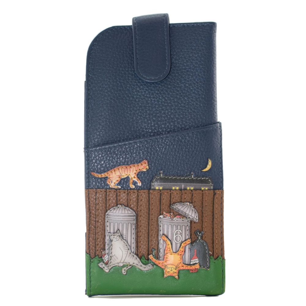 Mala Leather Alley Cats Leather Glasses Case