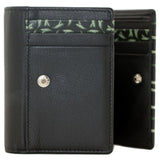 Mala Leather Aurora Tri fold Purse - Black