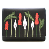 Mala Leather Aurora Tri fold Purse - Black