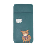 Mala Leather Bella Glasses Case - Teal