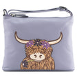 Mala Leather Bella Highland Cow Midi Crossbody Bag - Old Railway Line Garden Centre