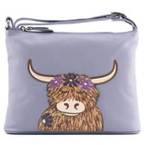 Mala Leather Bella Highland Cow Midi Crossbody Bag - Old Railway Line Garden Centre