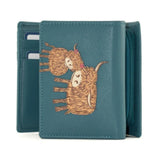 Mala Leather Bella Mum and Daughter Small Tri fold Purse - Teal