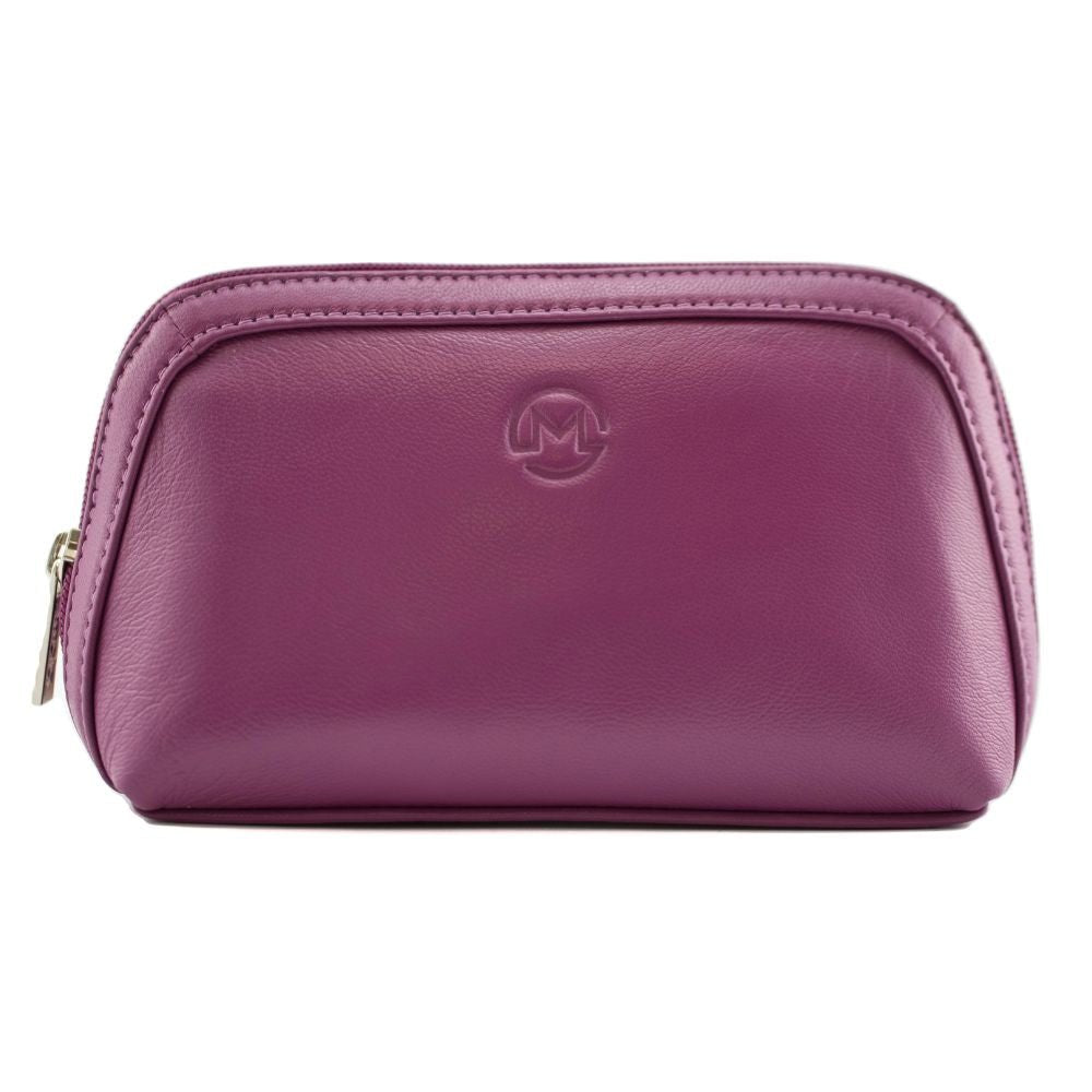 Mala Leather Berry Anishka Compact Curved Zip Crossbody Bag - Old Railway Line Garden Centre