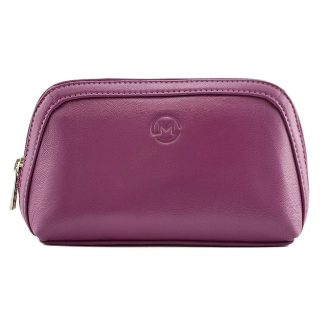 Mala Leather Berry Anishka Compact Curved Zip Crossbody Bag - Old Railway Line Garden Centre
