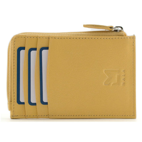 Mala Leather Callum The Cow Coin & Card Purse - Yellow